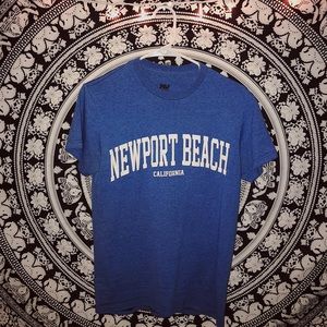 BLUE NEWPORT BEACH CALIFORNIA TEE